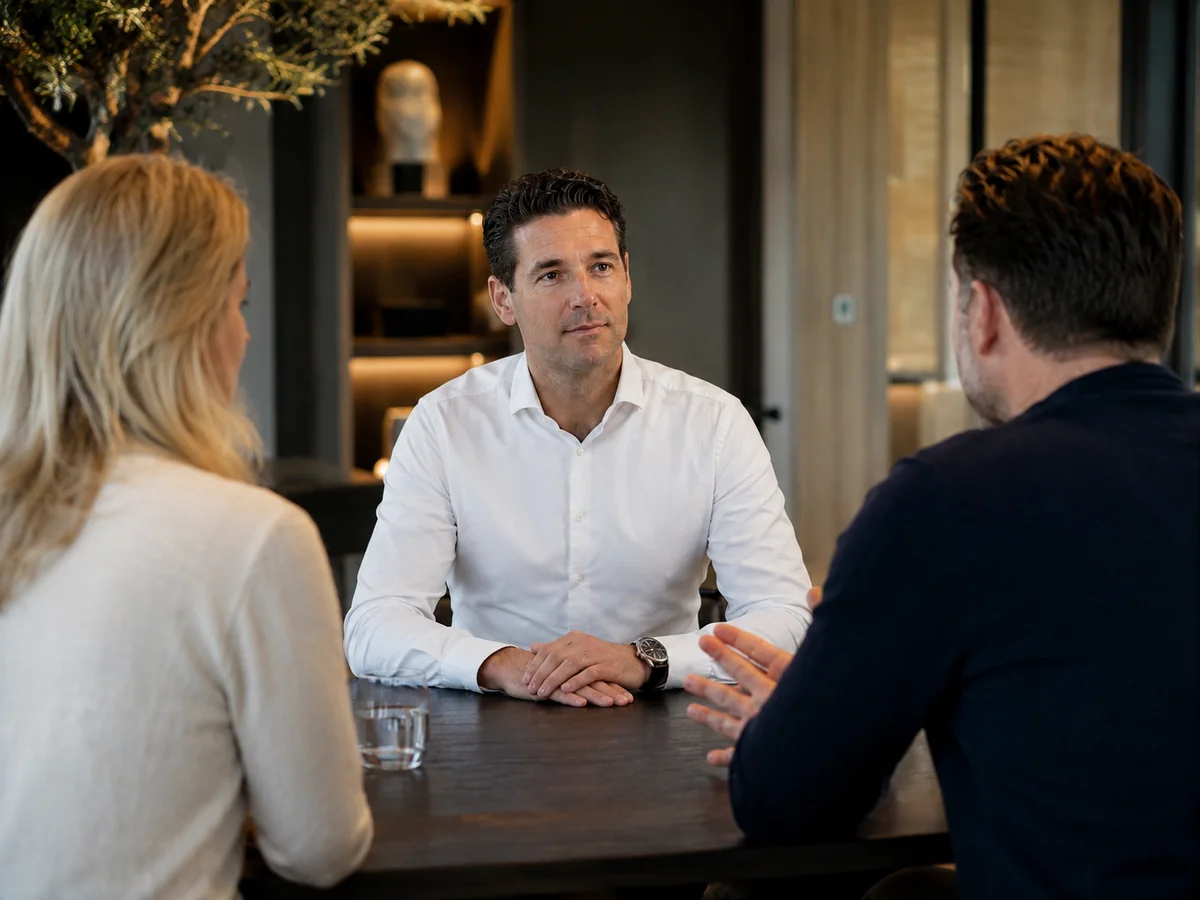 Bedrijfsmediation tussen twee partijen aan tafel